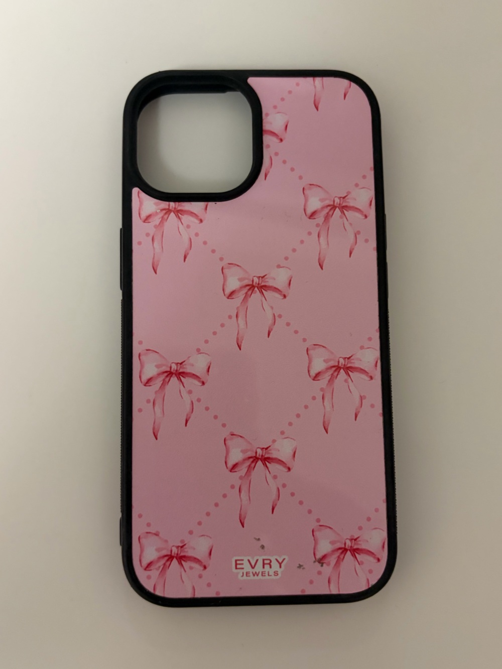 Pink Bow Phone Case by Evry Jewels for IPhone 15